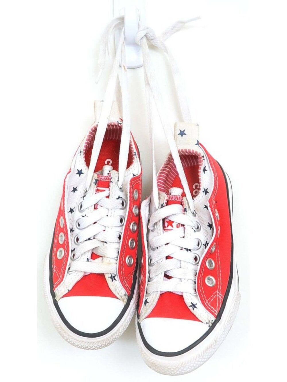 Converse Chuck Taylor All Star Double Upper 667799F Kids 11 Sneaker Red Stars